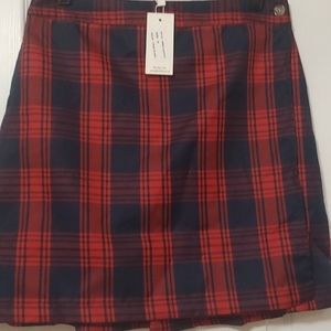 Plaid Wrap around skirt